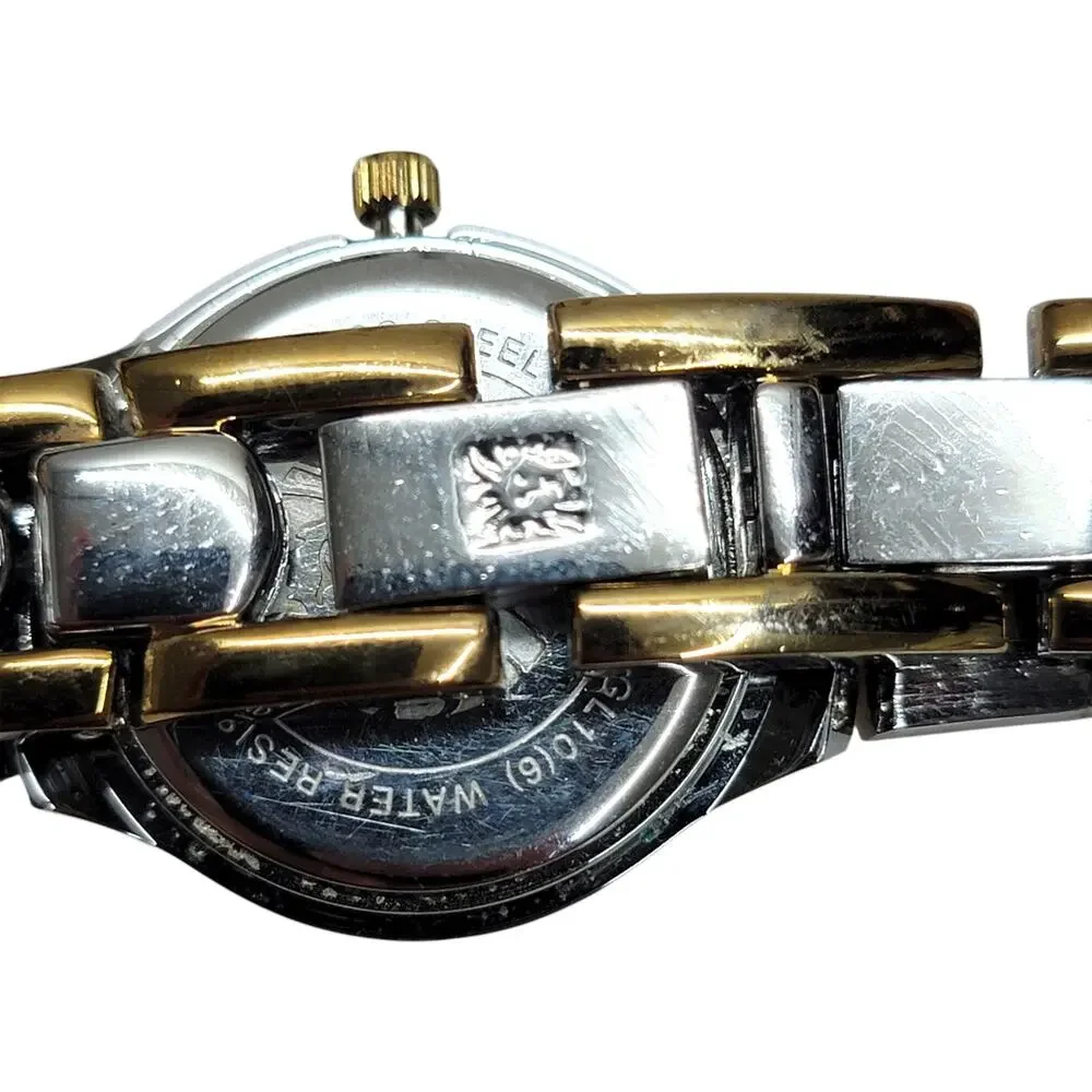 Anne Klein Womens Watch Two Tone Silver Gold Date Window Analog Quartz Battery